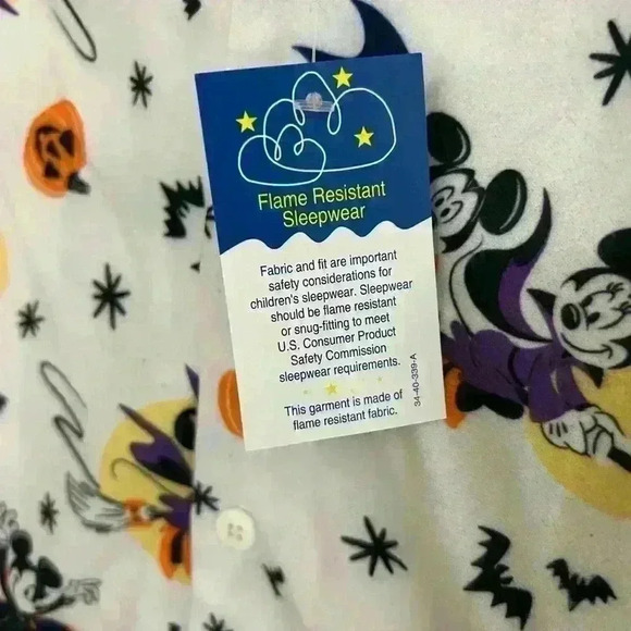 Disney Fleece Long Sleeve Pajama Set Toddler  Mickey Minnie Halloween Size 3T - Picture 5 of 6